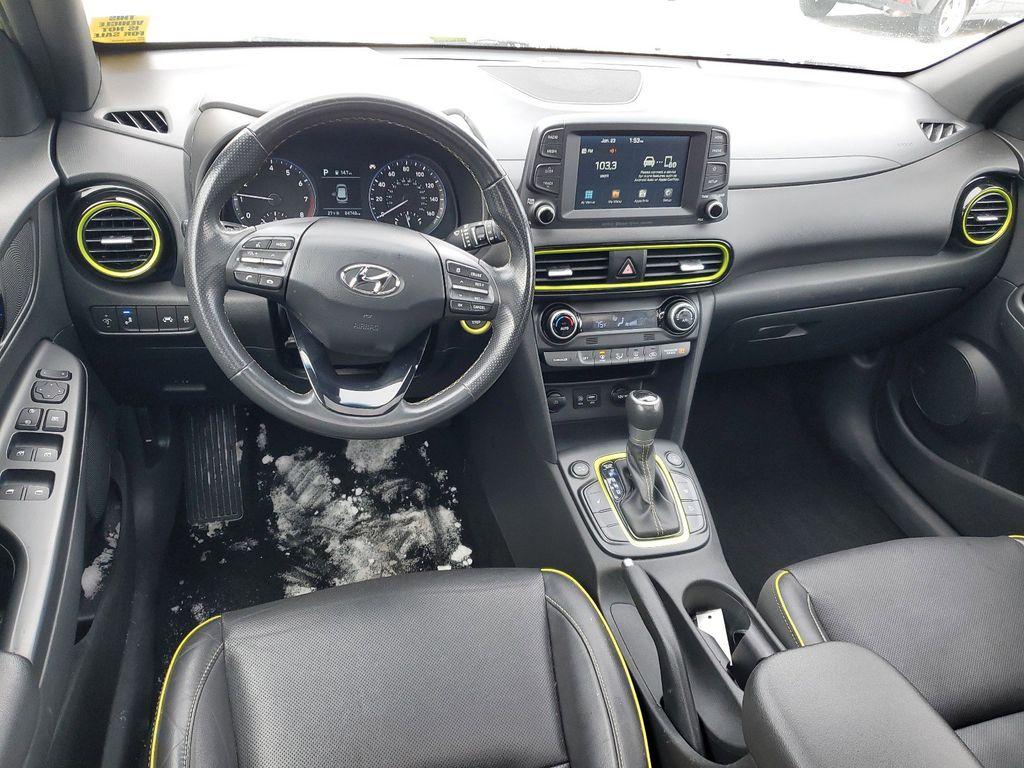 2019 Lime Twist /Black w/Lime Hyundai Kona Limited AWD (KM8K3CA50KU) with an 1.6L L4 DOHC 16V TURBO engine, 7A transmission, located at 234 Columbia Ave, Battle Creek, MI, 49015, (269) 222-0088, 42.298264, -85.192543 - <b>Vehicle Details</b><br>Discover the perfect blend of performance, style, and technology with this stunning 2019 Hyundai Kona Limited, equipped with 4WD and a dynamic 4-cylinder, 1.6L turbocharged engine. This compact SUV promises an exhilarating drive with the confidence of all-wheel drive, makin - Photo#29