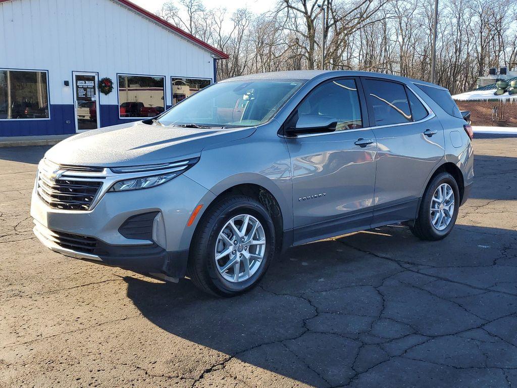 2023 Sterling Gray Metallic /Jet Black Chevrolet Equinox LT AWD (3GNAXUEG2PS) with an 1.5L L4 DOHC 16V TURBO engine, 6A transmission, located at 6064 Gull Rd, Kalamazoo, MI, 49048, (269) 222-0088, 42.328388, -85.512924 - Introducing the 2023 Chevrolet Equinox LT, a pristine compact SUV that combines style, efficiency, and advanced technology. This pre-owned model boasts an odometer reading of just 0 miles, offering you the rare opportunity to own a vehicle in like-new condition. Powered by a robust 4-cylinder, 1.5L - Photo#1