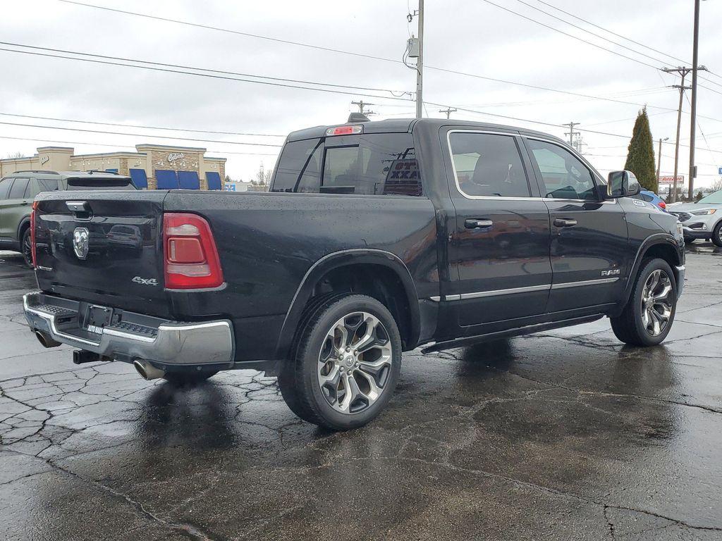 2019 Diamond Black Crystal Pearl /BLACK RAM 1500 Limited Crew Cab SWB 4WD (1C6SRFHT9KN) with an 5.7L V8 OHV 16V engine, 8A transmission, located at 6064 Gull Rd, Kalamazoo, MI, 49048, (269) 222-0088, 42.328388, -85.512924 - <b>Summary</b><br>Uconnect 12.0Inch with Navigation Power Moonroof<br><br><b>Vehicle Details</b><br>Discover the exceptional capabilities and refined luxury of the 2019 Ram 1500 Limited. This robust pickup combines power and sophistication, making it a top choice for those seeking both performance a - Photo#3