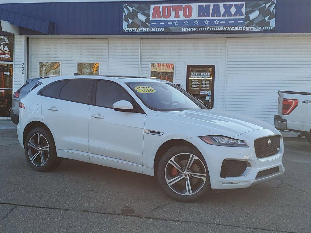 2020 Meribel White Pearl Satin /Ebony/Light Oyster Stitch Jaguar F-Pace S (SADCM2FVXLA) with an 3.0L V6 DOHC 24V SUPERCHARGED engine, 8A transmission, located at 234 Columbia Ave, Battle Creek, MI, 49015, (269) 222-0088, 42.298264, -85.192543 - **Equipment listed is based on original vehicle build and subject to change. Please confirm the accuracy of the included equipment by calling the dealer prior to purchase.** - Photo#0