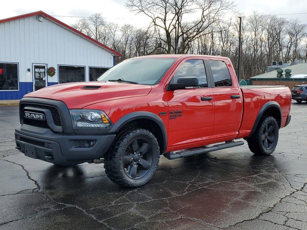 2020 Flame Red Clearcoat /Diesel Gray/Black RAM 1500 Classic Tradesman Quad Cab 4WD (1C6RR7GT3LS) with an 5.7L V8 OHV 16V engine, 8A transmission, located at 6064 Gull Rd, Kalamazoo, MI, 49048, (269) 222-0088, 42.328388, -85.512924 - Discover the power and performance of the 2020 Ram 1500 Classic Warlock, a robust pickup designed to tackle any challenge. This exceptional vehicle combines rugged capability with sophisticated features, making it an ideal choice for both work and play. Under the hood, you'll find a formidable V8, 5 - Photo#1