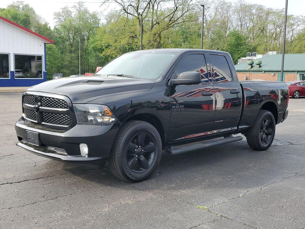 2021 Diamond Black Crystal Pearl /Diesel Grey/Black RAM 1500 Classic Tradesman Quad Cab 4WD (1C6RR7FG5MS) with an 3.6L V6 DOHC 24V FFV engine, 8A transmission, located at 6064 Gull Rd, Kalamazoo, MI, 49048, (269) 222-0088, 42.328388, -85.512924 - Rev up your adventure with this dynamic 2021 Ram 1500 Classic Express! With just 46,538 miles on the odometer, this powerhouse is ready to elevate your driving experience to new heights. Equipped with a robust V6, 3.6L engine and 4WD capability, this truck is built to conquer both city streets and r - Photo#1
