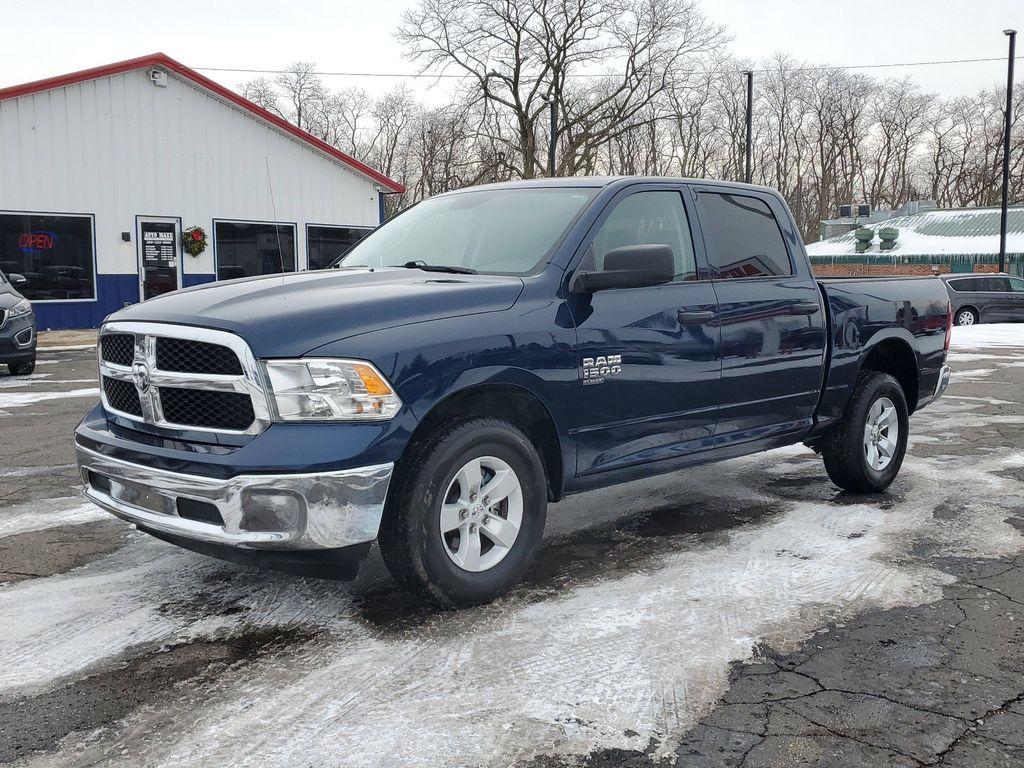 2022 Patriot Blue Pearlcoat /Diesel Gray/Black RAM 1500 Classic Tradesman Crew Cab SWB 4WD (1C6RR7LG2NS) with an 3.6L V6 DOHC 24V FFV engine, 8A transmission, located at 6064 Gull Rd, Kalamazoo, MI, 49048, (269) 222-0088, 42.328388, -85.512924 - Introducing the 2022 Ram 1500 Classic, a robust and reliable pickup that seamlessly blends power and performance. Perfect for any driving enthusiast, this truck is equipped with a 4WD system, ensuring remarkable off-road capabilities and superior handling in various terrains and weather conditions. - Photo#1