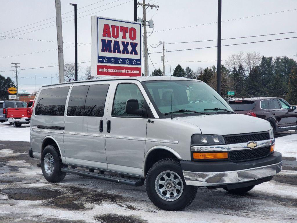 2016 /GREY Chevrolet Express LT 3500 (1GAZGMFG7G1) with an 6.0L V8 OHV 16V FFV engine, 6A transmission, located at 6064 Gull Rd, Kalamazoo, MI, 49048, (269) 222-0088, 42.328388, -85.512924 - <b>Summary</b><br>QUIGLEY 4X4 EXPLORER INTERIOR TRIM PACKAGE<br><br><b>Vehicle Details</b><br>QUIGLEY 4X4 EXPLORER INTERIOR TRIM PACKAGE Discover the perfect blend of power and comfort with our 2016 Chevrolet Express 3500 LS. This versatile van is ideal for both business and family needs, offering r - Photo#0