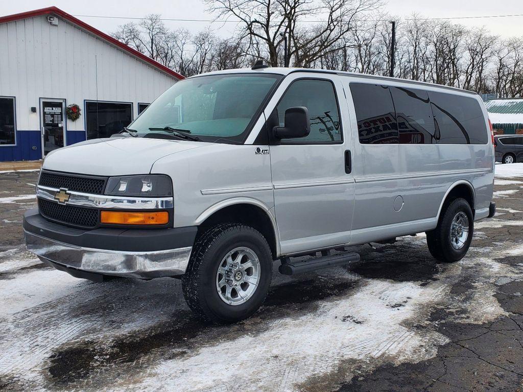 2016 /GREY Chevrolet Express LT 3500 (1GAZGMFG7G1) with an 6.0L V8 OHV 16V FFV engine, 6A transmission, located at 6064 Gull Rd, Kalamazoo, MI, 49048, (269) 222-0088, 42.328388, -85.512924 - <b>Summary</b><br>QUIGLEY 4X4 EXPLORER INTERIOR TRIM PACKAGE<br><br><b>Vehicle Details</b><br>QUIGLEY 4X4 EXPLORER INTERIOR TRIM PACKAGE Discover the perfect blend of power and comfort with our 2016 Chevrolet Express 3500 LS. This versatile van is ideal for both business and family needs, offering r - Photo#1