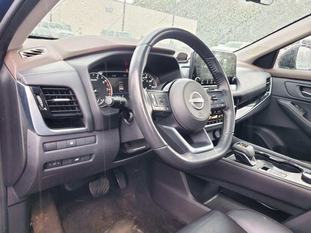 2023 Caspian Blue Metallic/Super Black /Charcoal Nissan Rogue SL AWD (JN8BT3CB0PW) with an 2.5L L4 DOHC 16V engine, CVT transmission, located at 6064 Gull Rd, Kalamazoo, MI, 49048, (269) 222-0088, 42.328388, -85.512924 - <b>Summary</b><br>NAVIGATION PACKAGE Power Moonroof SL PREMIUM PACKAGE<br><br><b>Vehicle Details</b><br>Discover the exceptional 2023 Nissan Rogue SL, now available with 0 miles, offering an outstanding blend of style, performance, and technology. Equipped with a robust 3-cylinder, 1.5L engine and a - Photo#9