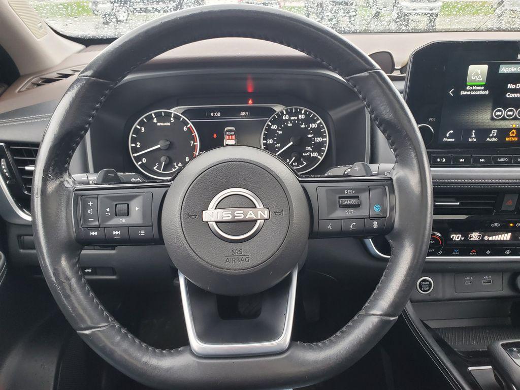 2023 Caspian Blue Metallic/Super Black /Charcoal Nissan Rogue SL AWD (JN8BT3CB0PW) with an 2.5L L4 DOHC 16V engine, CVT transmission, located at 6064 Gull Rd, Kalamazoo, MI, 49048, (269) 222-0088, 42.328388, -85.512924 - <b>Summary</b><br>NAVIGATION PACKAGE Power Moonroof SL PREMIUM PACKAGE<br><br><b>Vehicle Details</b><br>Discover the exceptional 2023 Nissan Rogue SL, now available with 0 miles, offering an outstanding blend of style, performance, and technology. Equipped with a robust 3-cylinder, 1.5L engine and a - Photo#12