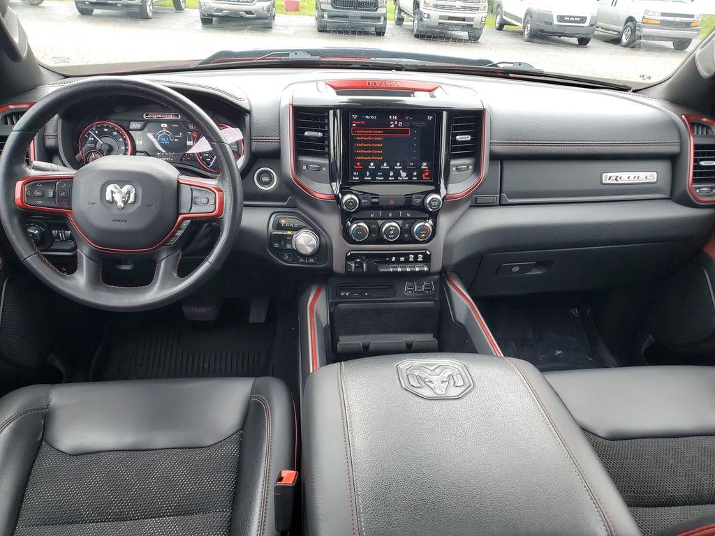 2019 Flame Red Clearcoat /Red/Black RAM 1500 Rebel Crew Cab SB 4WD (1C6SRFLT8KN) with an 5.7L V8 OHV 16V engine, 8A transmission, located at 6064 Gull Rd, Kalamazoo, MI, 49048, (269) 222-0088, 42.328388, -85.512924 - <b>Summary</b><br>Power Moonroof NAVIGATION PACKAGE<br><br><b>Vehicle Details</b><br>Discover the impressive capabilities of the 2019 Ram 1500 Rebel, a robust and reliable pickup designed to tackle any challenge with confidence. Equipped with a powerful V8, 5.7L engine, this 4WD powerhouse delivers - Photo#10