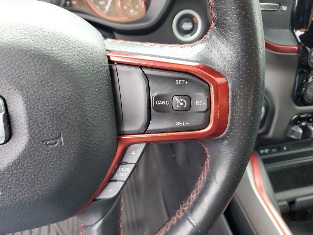 2019 Flame Red Clearcoat /Red/Black RAM 1500 Rebel Crew Cab SB 4WD (1C6SRFLT8KN) with an 5.7L V8 OHV 16V engine, 8A transmission, located at 6064 Gull Rd, Kalamazoo, MI, 49048, (269) 222-0088, 42.328388, -85.512924 - <b>Summary</b><br>Power Moonroof NAVIGATION PACKAGE<br><br><b>Vehicle Details</b><br>Discover the impressive capabilities of the 2019 Ram 1500 Rebel, a robust and reliable pickup designed to tackle any challenge with confidence. Equipped with a powerful V8, 5.7L engine, this 4WD powerhouse delivers - Photo#21