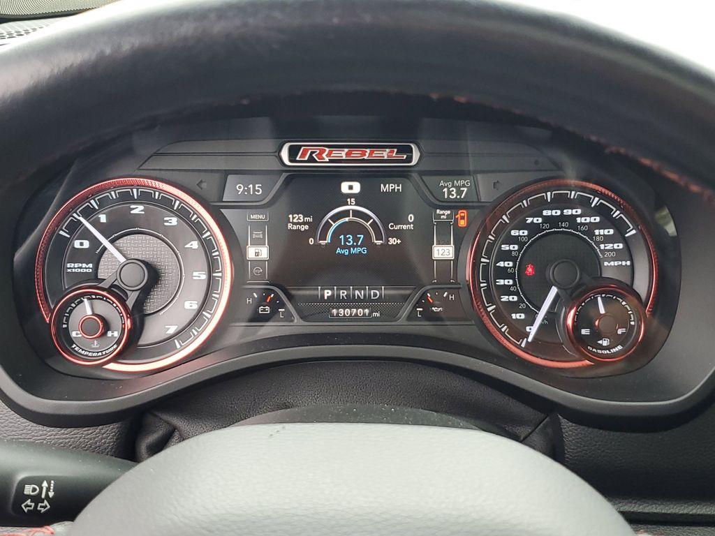 2019 Flame Red Clearcoat /Red/Black RAM 1500 Rebel Crew Cab SB 4WD (1C6SRFLT8KN) with an 5.7L V8 OHV 16V engine, 8A transmission, located at 6064 Gull Rd, Kalamazoo, MI, 49048, (269) 222-0088, 42.328388, -85.512924 - <b>Summary</b><br>Power Moonroof NAVIGATION PACKAGE<br><br><b>Vehicle Details</b><br>Discover the impressive capabilities of the 2019 Ram 1500 Rebel, a robust and reliable pickup designed to tackle any challenge with confidence. Equipped with a powerful V8, 5.7L engine, this 4WD powerhouse delivers - Photo#22