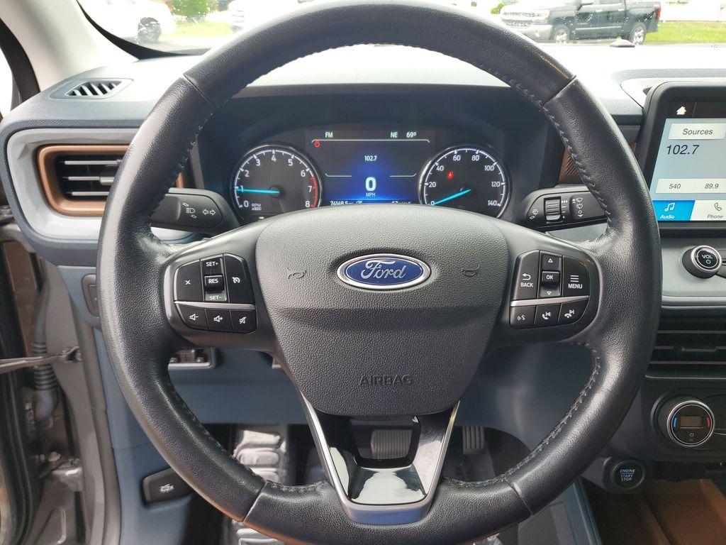 2022 Carbonized Grey Metallic /Desert Brown Ford Maverick XL (3FTTW8F93NR) with an 2.5L L4 DOHC 16V engine, CVT transmission, located at 6064 Gull Rd, Kalamazoo, MI, 49048, (269) 222-0088, 42.328388, -85.512924 - <b>Vehicle Details</b><br>Discover the exceptional quality and performance of the 2022 Ford Maverick LARIAT, now available with zero miles. This versatile and stylish pickup combines advanced technology with comfort and capability, ensuring a superior driving experience. Equipped with an efficient 4 - Photo#17