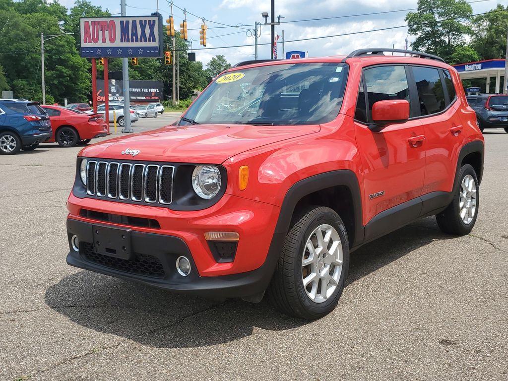 2020 Colorado Red Clearcoat /Black Jeep Renegade Latitude 4WD (ZACNJBBB4LP) with an 2.4L L4 DOHC 16V engine, 9A transmission, located at 234 Columbia Ave, Battle Creek, MI, 49015, (269) 222-0088, 42.298264, -85.192543 - <b>Vehicle Details</b><br>Get ready to conquer the roads with this stunning 2020 Jeep Renegade Latitude! This adventure-ready SUV is the perfect blend of rugged capability and modern sophistication. With its robust 4WD system, you'll easily tackle any terrain, whether you're navigating city streets - Photo#1