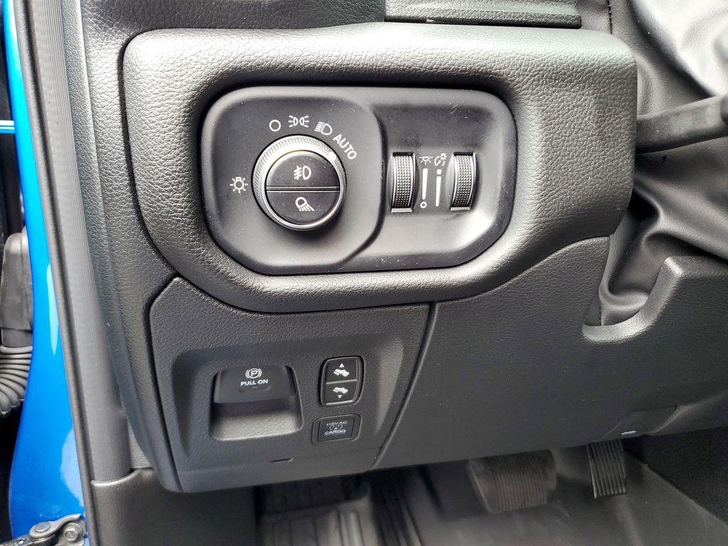 2025 Hydro Blue Pearlcoat /Red/Black RAM 1500 Rebel Crew Cab SB 4WD (1C6SRFLP8SN) with an 3.0L V6 DOHC 24V TURBO engine, 8A transmission, located at 6064 Gull Rd, Kalamazoo, MI, 49048, (269) 222-0088, 42.328388, -85.512924 - For sale: A lightly pre-owned 2025 Ram 1500 Rebel, ready to tackle any adventure with just 10,001 miles on the odometer. This powerful truck is equipped with a 6-cylinder, 3.0L engine and 4WD, offering you the performance and reliability you need both on and off the road.<br><br>Inside, you'll find - Photo#16