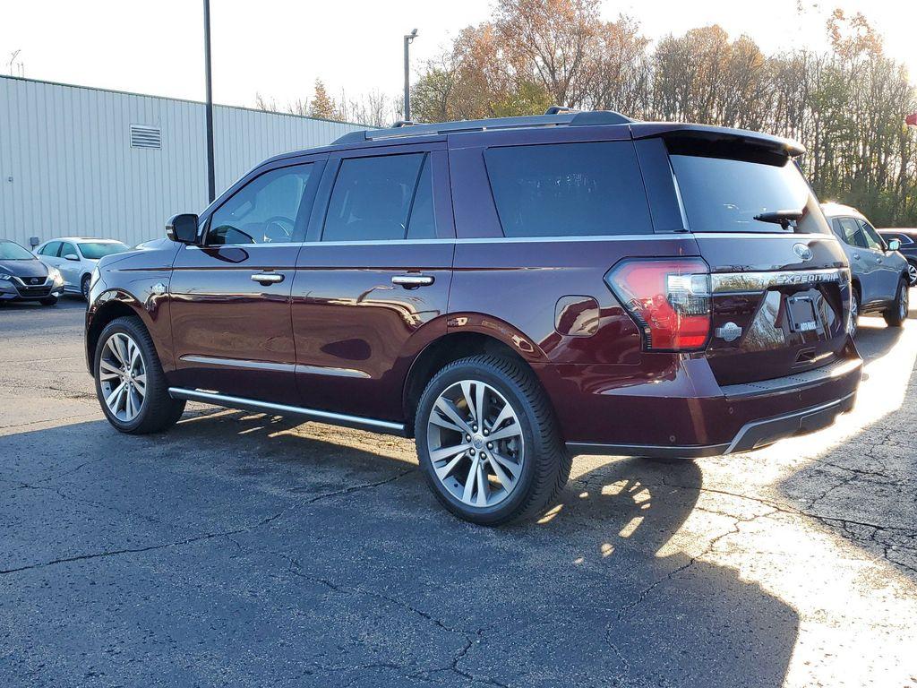2020 Burgundy Velvet Metallic Tinted Clearcoat /Mesa/Ebony Ford Expedition King Ranch 4WD (1FMJU1PT2LE) with an 3.5L V6 DOHC 24V FFV engine, 6A transmission, located at 6064 Gull Rd, Kalamazoo, MI, 49048, (269) 222-0088, 42.328388, -85.512924 - <b>Summary</b><br>Auto Maxx's mission is to ensure all our customers have a positive auto buying experience and are completely satisfied with their new vehicle. Power Moonroof Rear Seat Entertainment<br><br><b>Vehicle Details</b><br>This vehicle is a certified CARFAX 1-owner. Our vehicle history ana - Photo #2