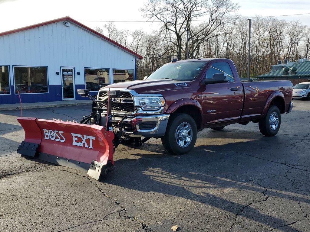 2020 Delmonico Red Pearlcoat /Black RAM 3500 Tradesman Regular Cab 4WD (3C63R3AL4LG) with an 6.7L L6 OHV 24V TURBO DIESEL engine, 6A transmission, located at 6064 Gull Rd, Kalamazoo, MI, 49048, (269) 222-0088, 42.328388, -85.512924 - <b>Vehicle Details</b><br>Introducing the remarkable 2020 Ram 3500 Tradesman, a powerful and versatile workhorse that is ready to tackle any job with its robust capabilities. This exceptional used vehicle boasts a mere 37,335 miles on its odometer, ensuring years of reliable service and optimal perf - Photo #1